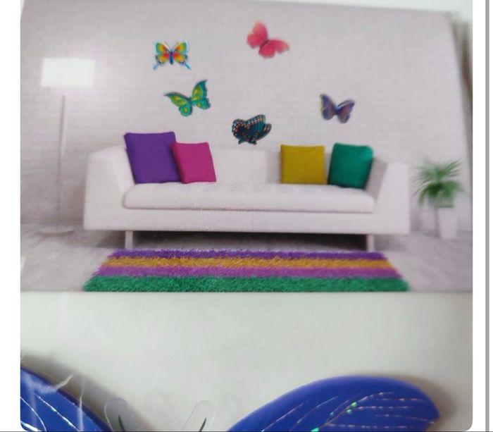 6 papillons pour décoration murale 8- 10 cm - photo numéro 2