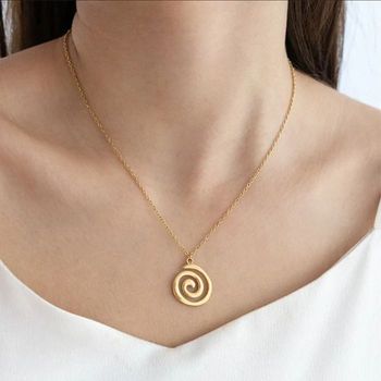 Collier pendentif spirale 