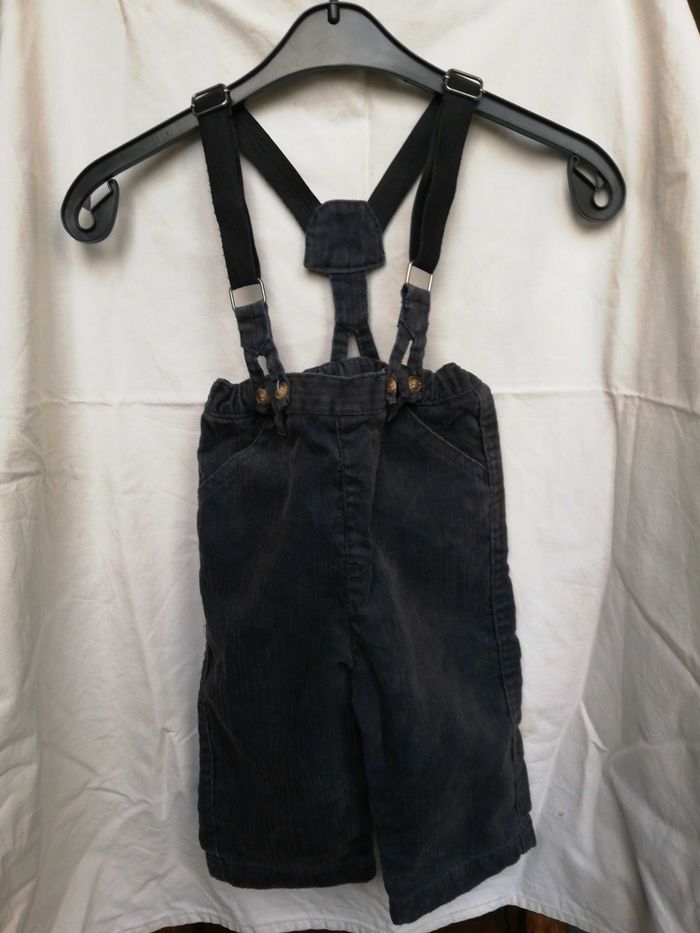 Salopette velour bleue marine Sergent Major 9 mois