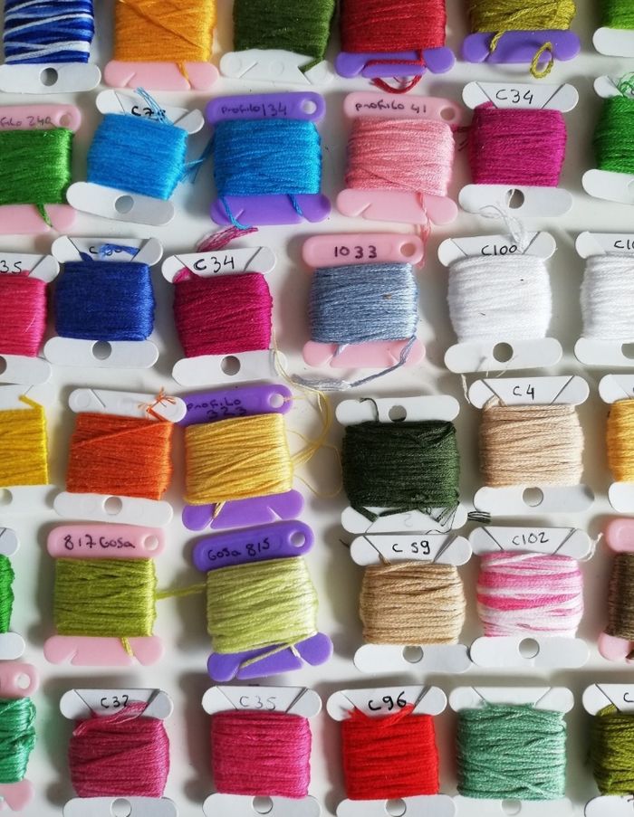 Lot de 55 fils coton point de croix point compté ou autre - photo numéro 5