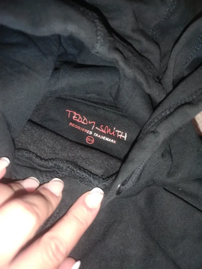 Sweat noir a capuche teddy smith 14 ans - photo numéro 4