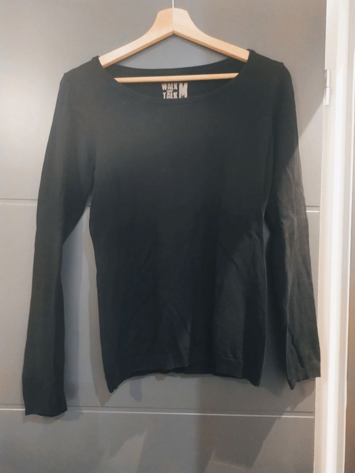 Pull noir Col évasé - photo numéro 2