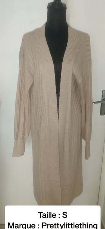 Gilet long beige