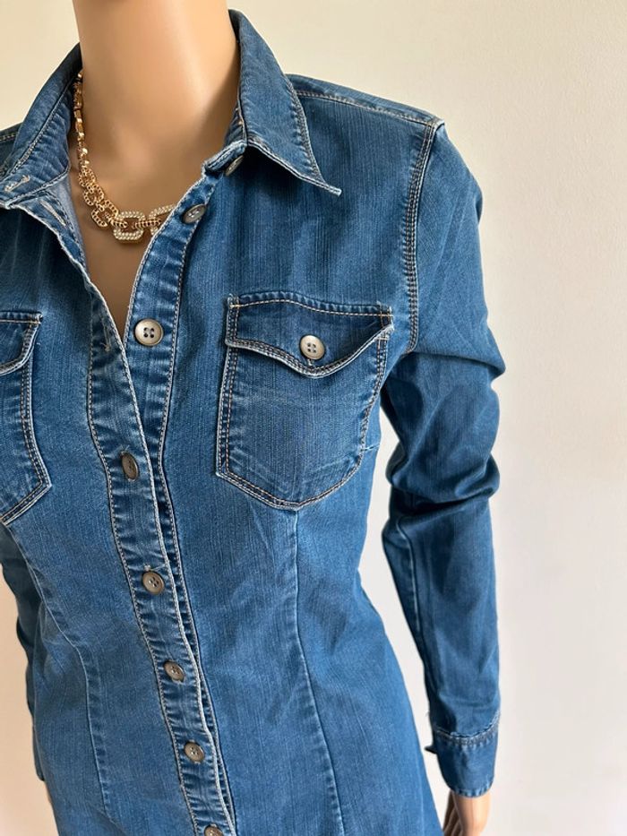 Robe bleue en jean à manches longues Only taille S jamais portée - photo numéro 6