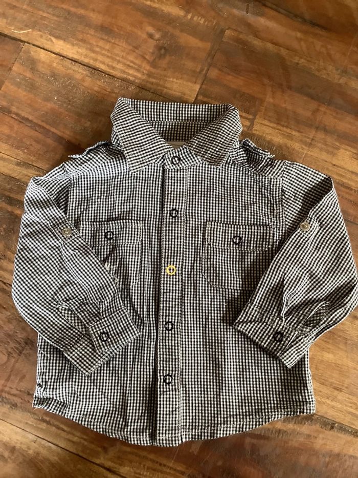 Chemise à carreaux 12 mois - photo numéro 2