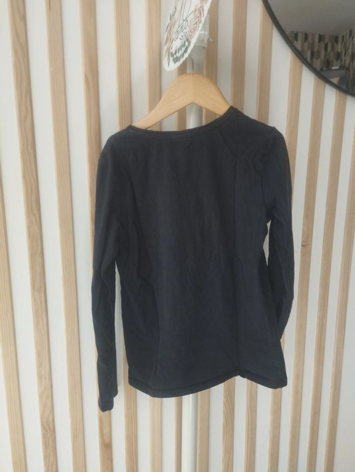 T-shirt manches longues tao noir 10ans - photo numéro 4