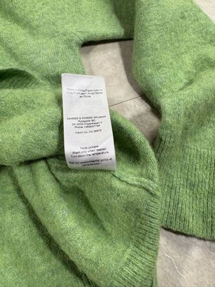 sweat/pull col rond à manches longues Samsøe Samsøe vert S laine - photo numéro 10