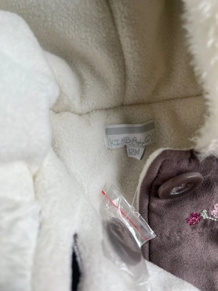 Manteau chaud kimbaloo 12 mois fille neuf avec etiquette - photo numéro 2