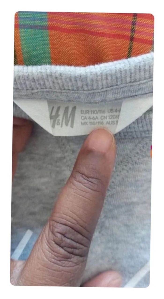 Sweat gris - confort et style, H&M,  en bon état, taille 4/6 ans - photo numéro 2