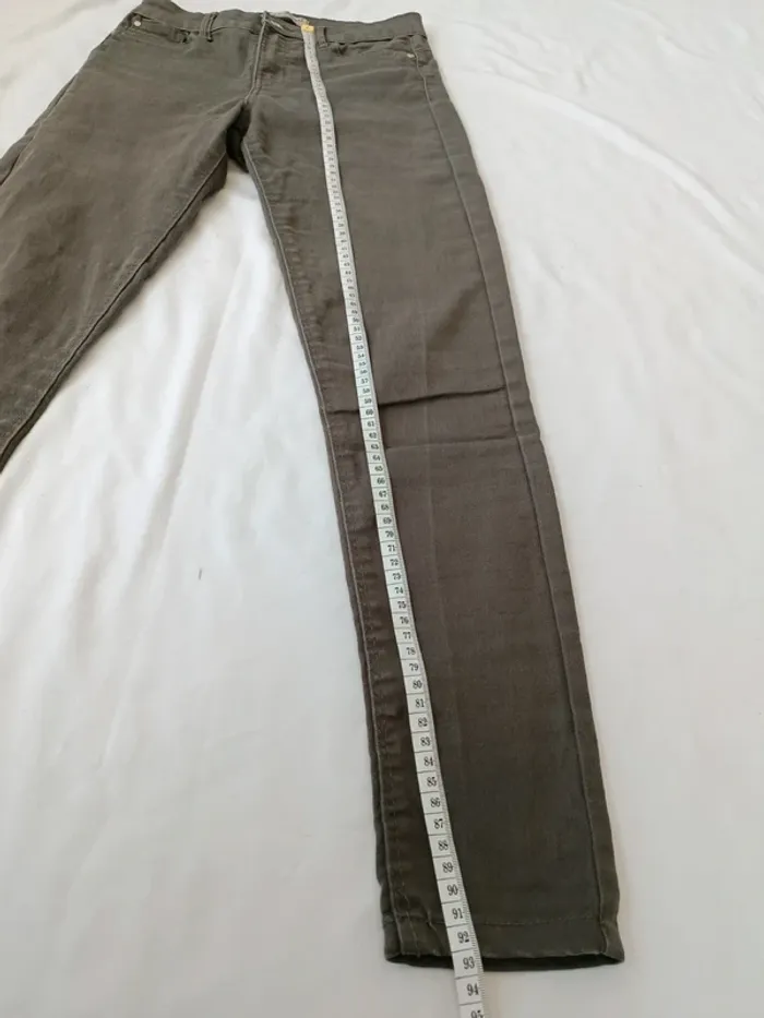 Jean skinny taille haute kaki Denim &Co taille 36 - photo numéro 6