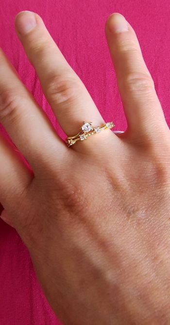 Bague petites pierres strass