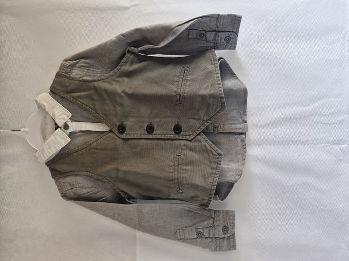 Ensemble chemise gilet 3 ans Orchestra Gris clair blancs - photo numéro 2