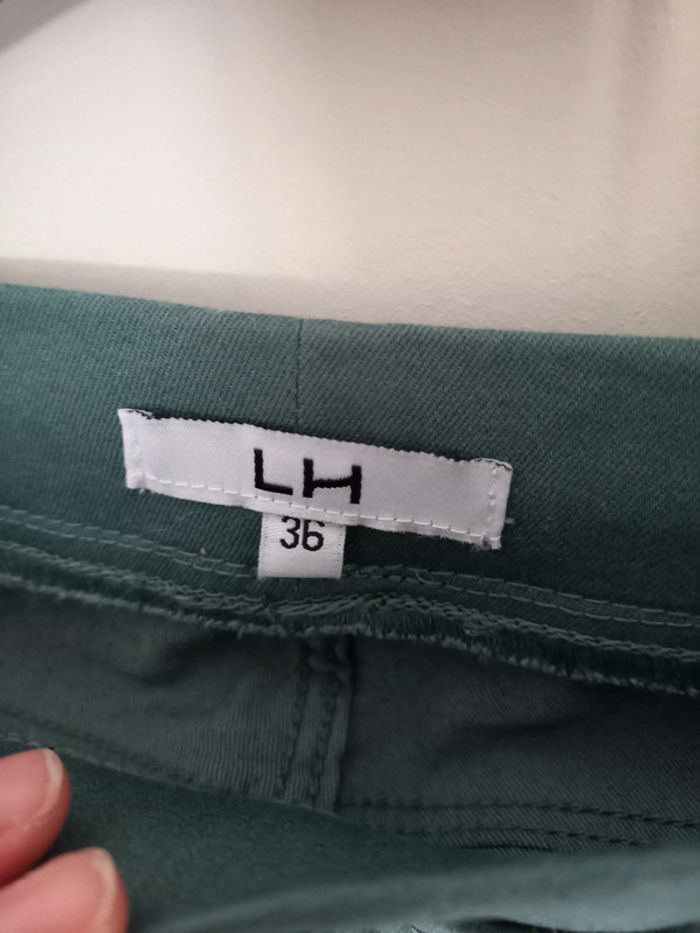Pantalon slim/jean stretch vert kaki –Taille 36 - photo numéro 2