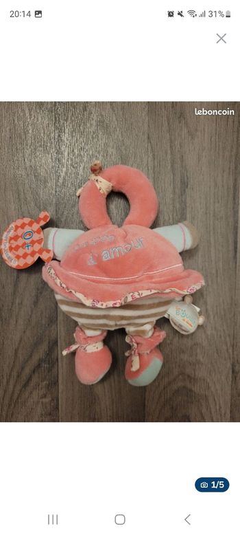 Peluche Hochet Doudou&Compagnie🎀