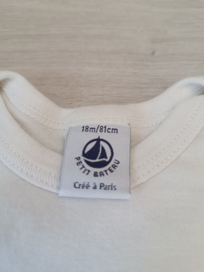 Body blanc Petit Bateau 18 mois - photo numéro 5