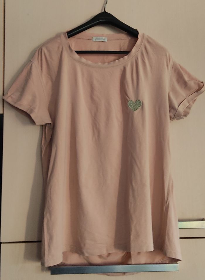 Tshirt cœur doré Noemie & Co38 - photo numéro 2