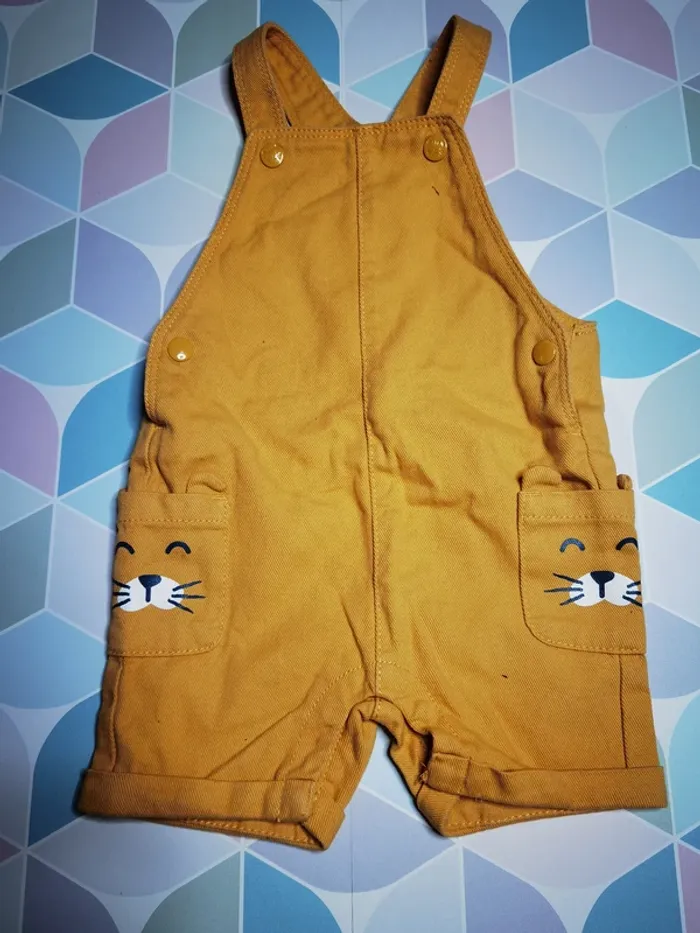D4547 - salopette short garçon 18 mois - photo numéro 2