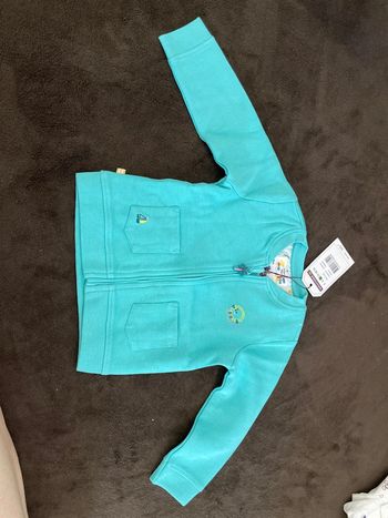 Veste turquoise 9 mois neuf avec étiquette