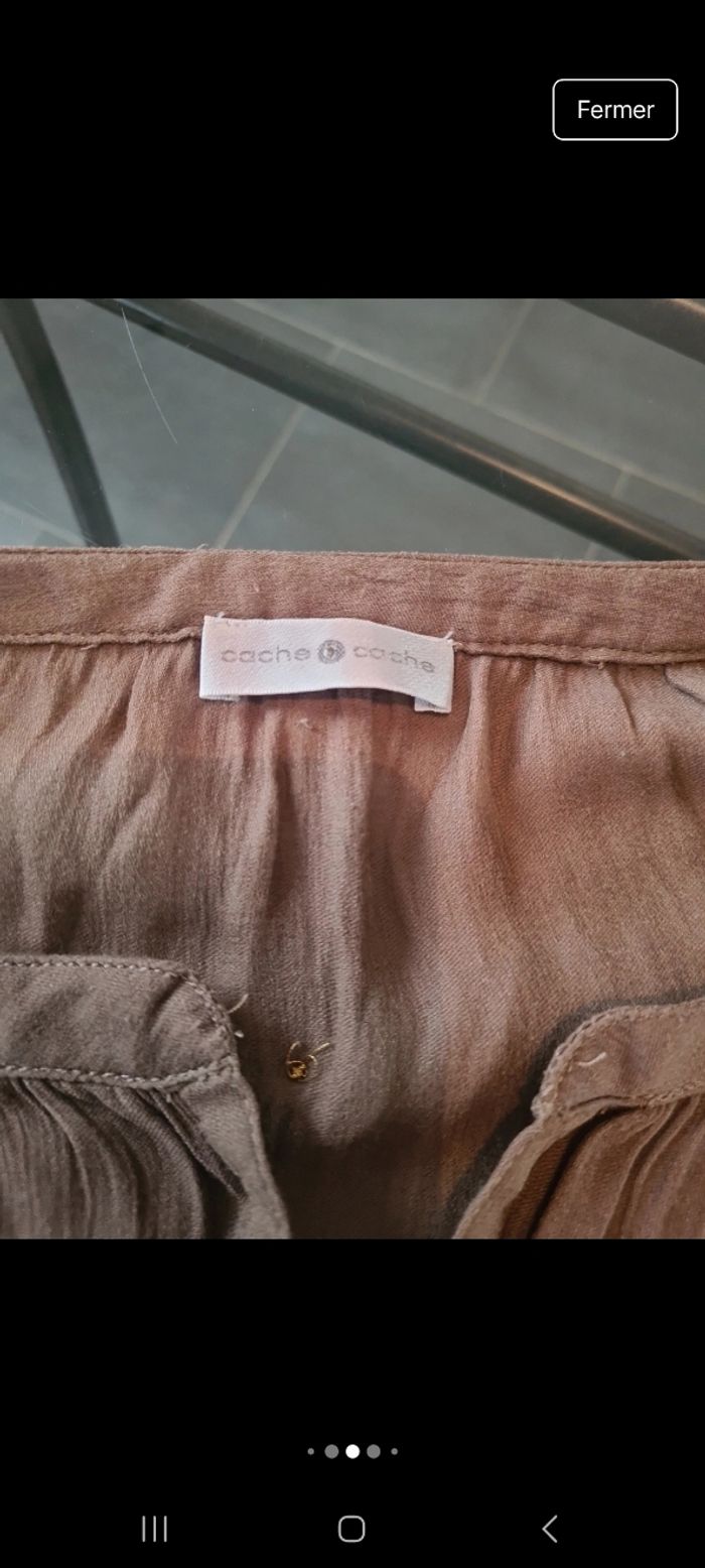 Jolie blouse manche longue on peu les retrousser de chez cache cache - photo numéro 7