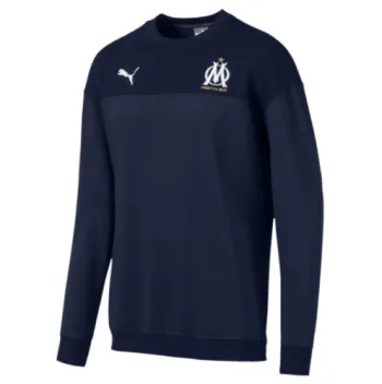 Sweat Football Puma Olympique de Marseille Homme Bleu Marine Taille XS Neuf et Authentique 