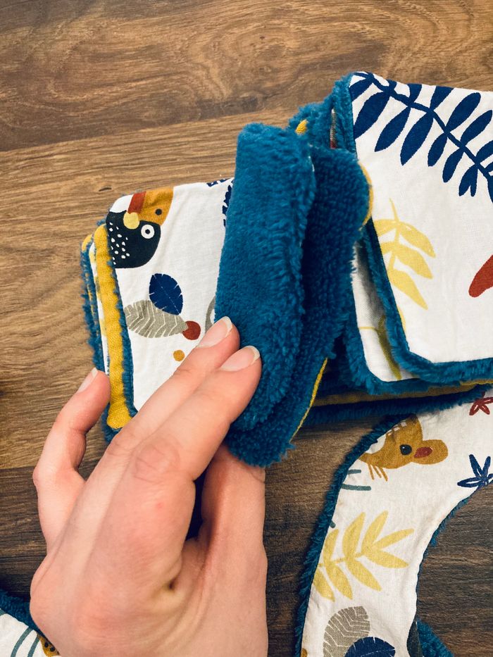 Kit bavoirs et linges naissance fait main - photo numéro 5