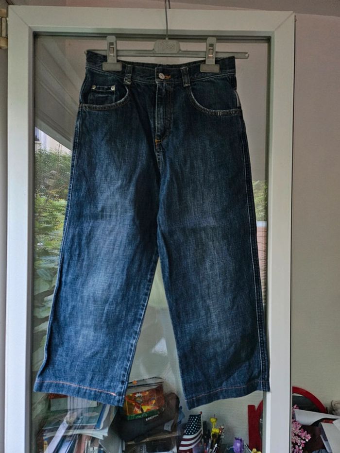 Pantacourt bleu en jean vintage taille XS 34