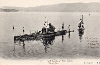 CPA - MARINE DE GUERRE - "LA MEDUSE ' Sous - Marin - N°6035