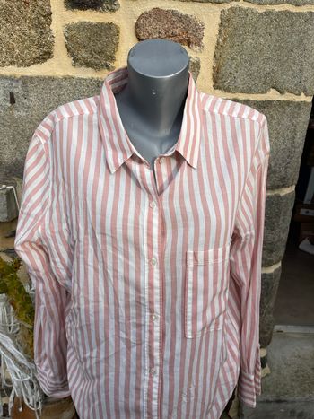 Chemise à rayure blanche et rose - H&M 