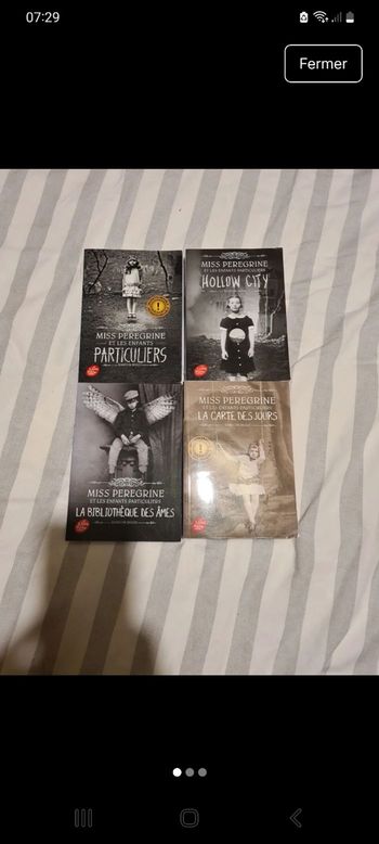 Lot 4 tomes Miss Peregrine et les enfants particuliers