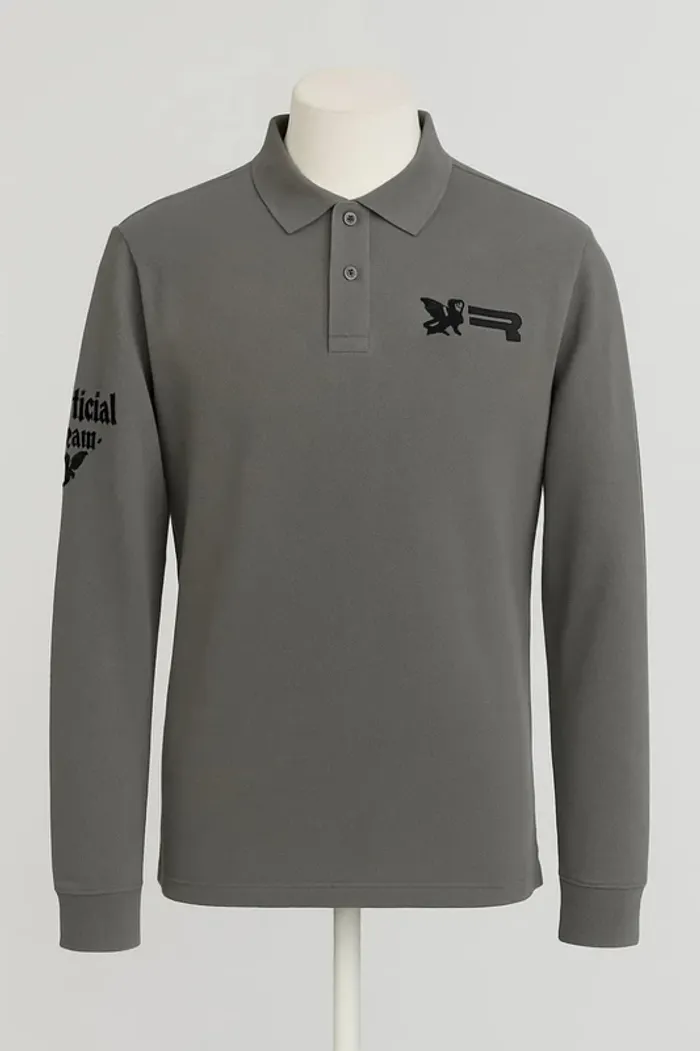Polo manche longue gris RG 512 Taille S - photo numéro 2