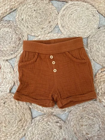 Short gaz de coton 6 mois mot d’enfant