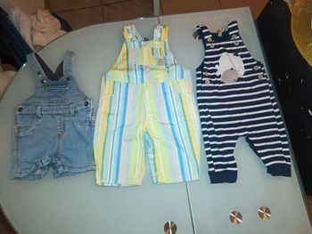 Lot de 3 salopettes