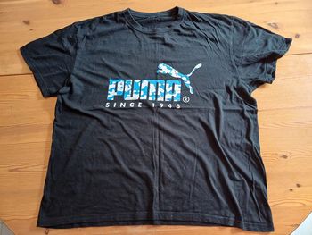 Tee-shirt noir floqué