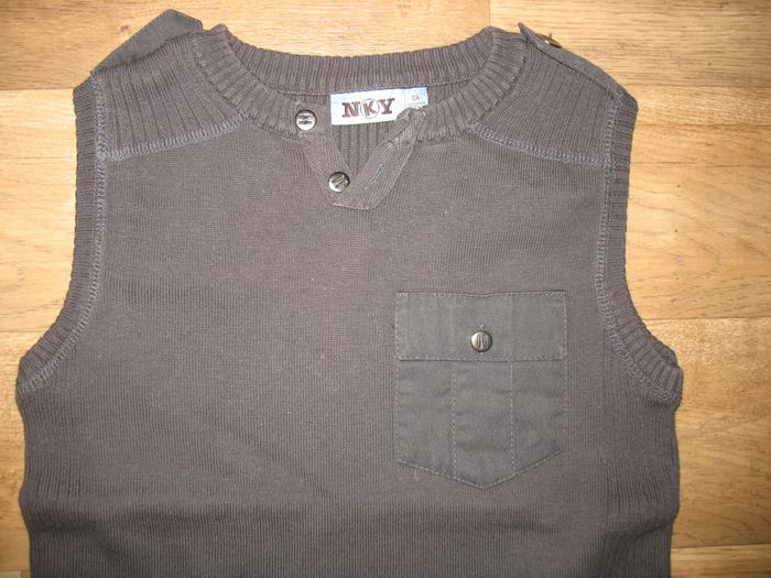 PULL FIN SANS MANCHE GRIS ANTHRACITE GARÇON - NKY BY KIABI - 8 ANS - n°02 - photo numéro 3