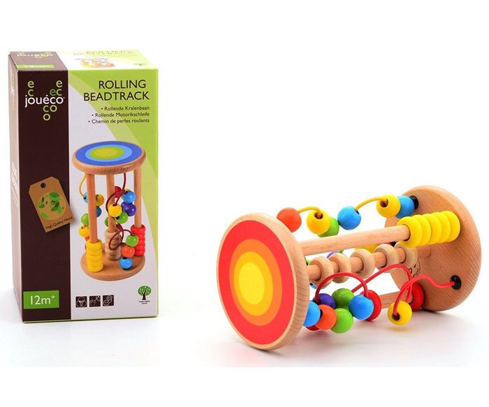 CHEMIN DE PERLES ROULANTS EN BOIS DE JOUECO N°80051