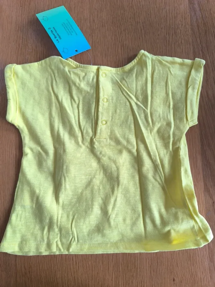 318524 tee-shirt Mc jaune fille 12 mois obaibi - photo numéro 2