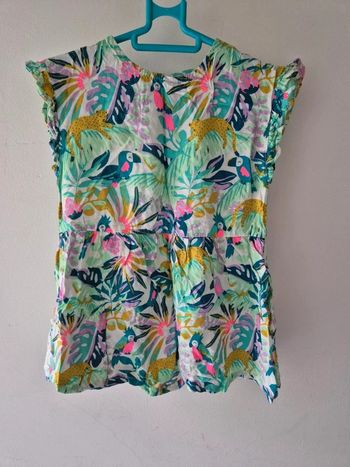 Robe d'été imprimé fleuri sans manches bébé fille 12 mois
