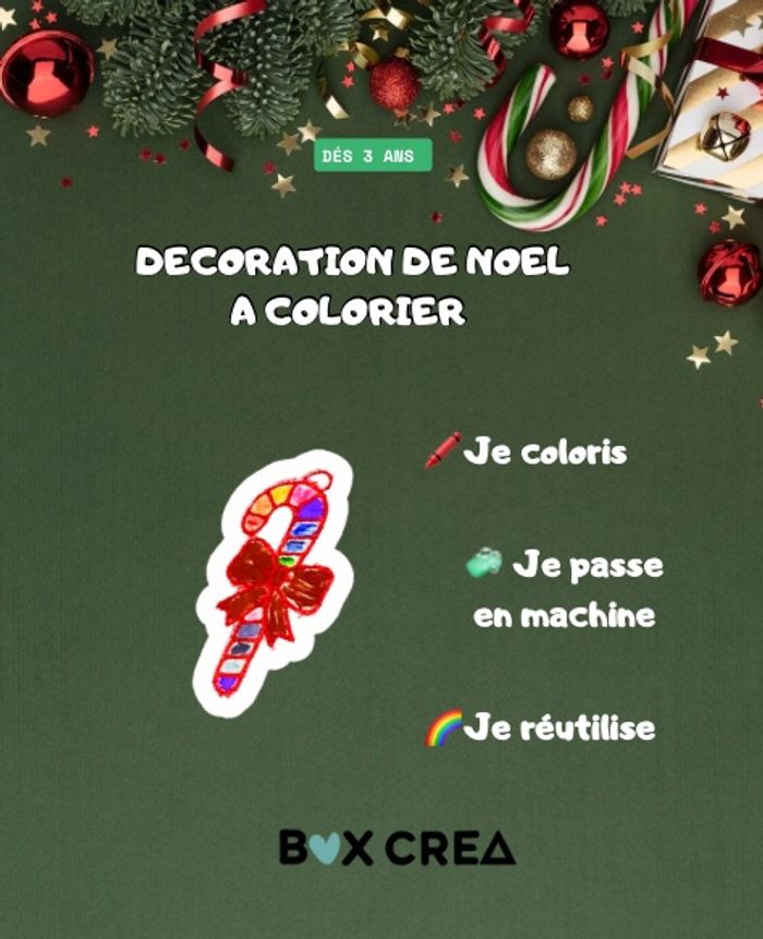 Décorations de Noël lavables à colorier 🎄 | Lot de 5 décos réutilisables - photo numéro 2