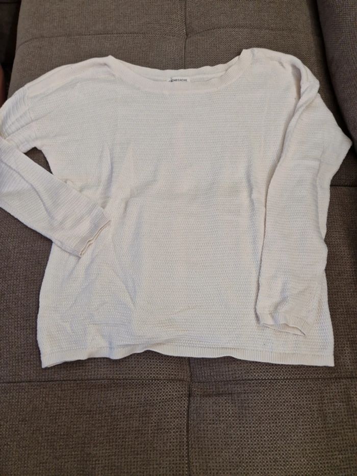 Pull blanc crème
