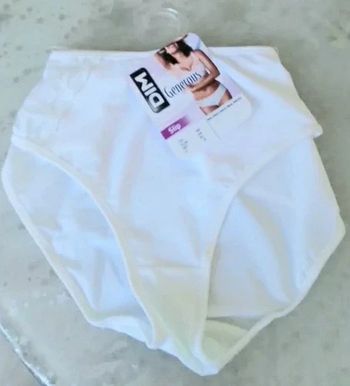 Culotte femme microfibre broderie blanc Dim Generous T 40 Neuf avec étiquette