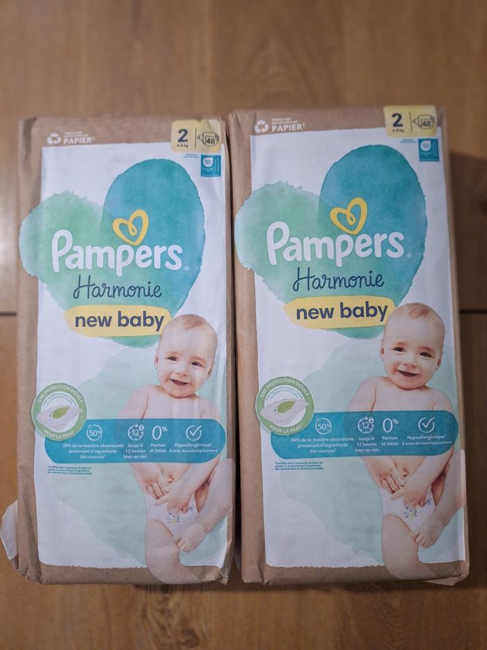 2 paquets de taille 2 Pampers harmonie