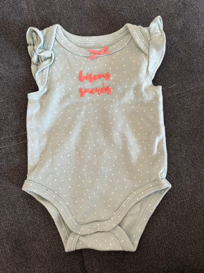 Body bisou sucré vert d’eau