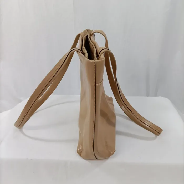 Lancaster Sac à main marron glacé porté épaule, poche zippé a l'arrière Beige marroné S048 - photo numéro 4
