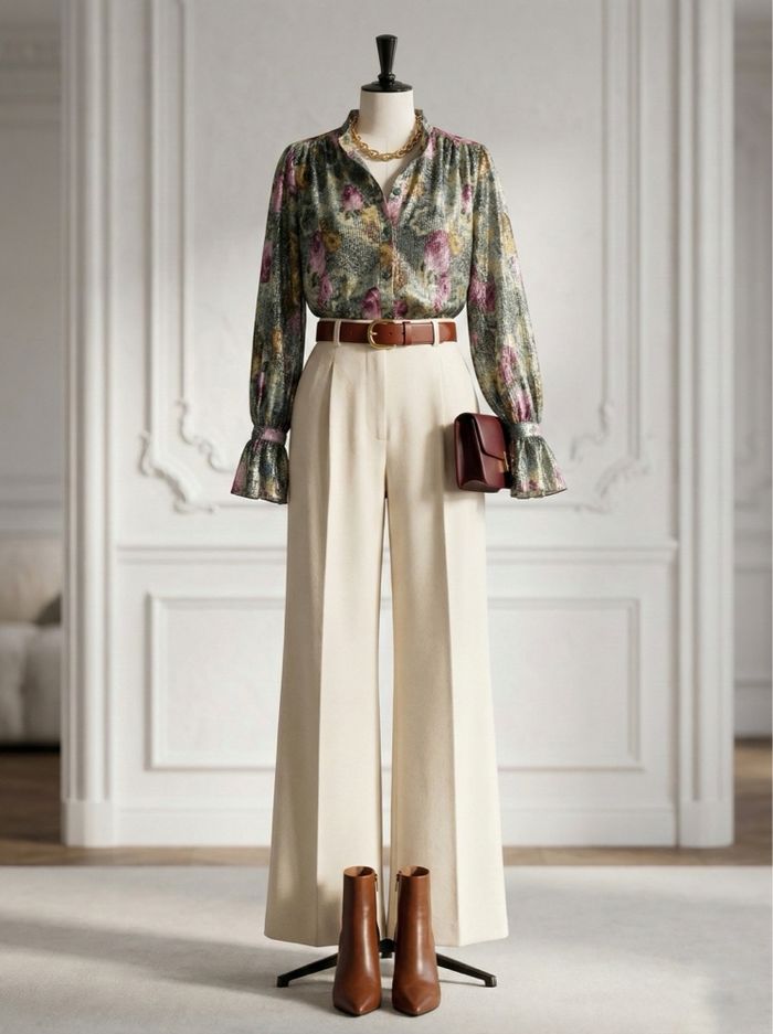 Chemise Scarlett Roos – Fabrication française, imprimé lumineux, neuve - photo numéro 2