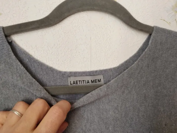 Pull fin gris taille M - photo numéro 4