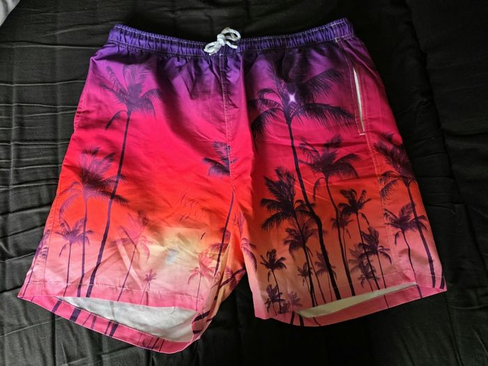 Short de bain palmier