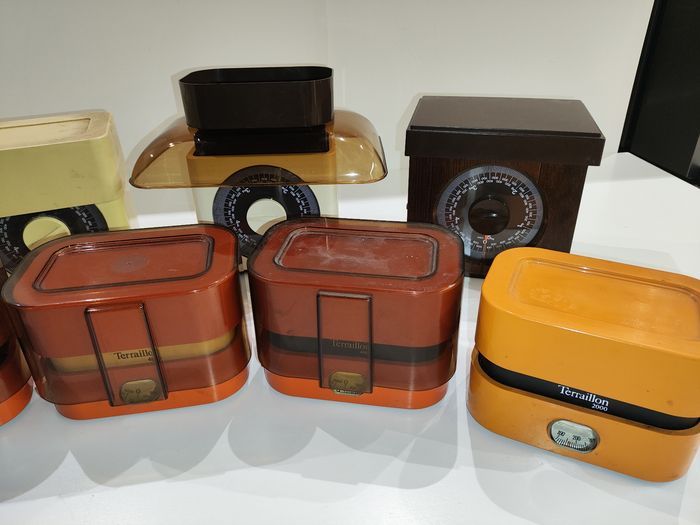Balances de Cuisine Terraillon 5000 4000 3000 2000 Vintage Retro 70 80 1976 Orange Rouge Noir Bois Collection - photo numéro 6