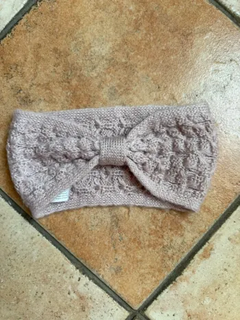 Bandeau laine vieux rose