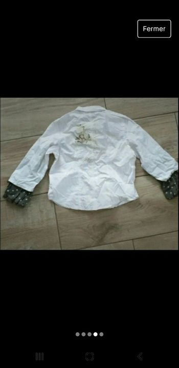 Chemise fille blanche ikks 4 ans
