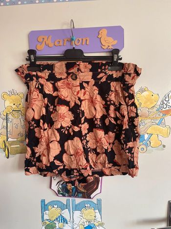 Short noir à motifs, taille S, marque Pimkie.